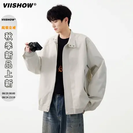 VIISHOW美式复古夹克男士机能风痞帅工装外套cleanfit休闲冲锋衣商品大图