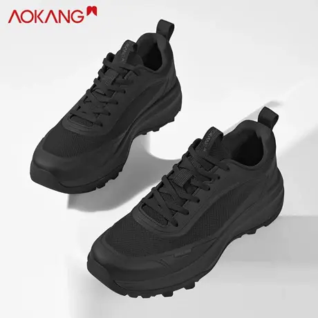 奥康运动鞋男2025新款秋季透气网面户外轻便皮革跑步鞋男士休闲鞋图片