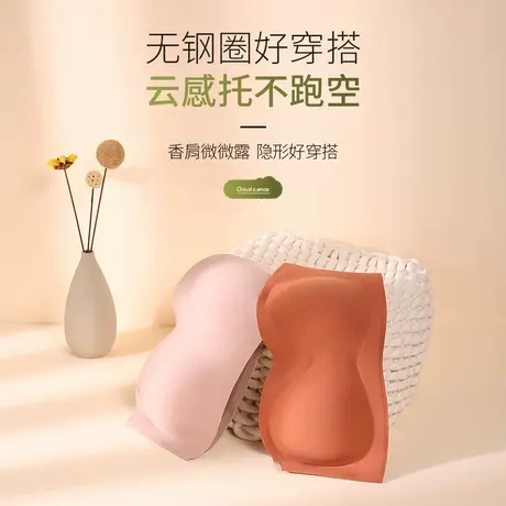 无肩带小胸内衣女夏薄款抹胸防走光防滑裹胸聚拢上托无钢圈文胸罩图片