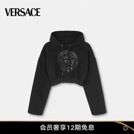 【春夏新品】VERSACE/范思哲 女士缀饰 Medusa 美杜莎短款连帽衫商品大图