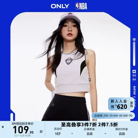 ONLY奥莱2023夏季新款NBA联名款潮酷炸街圆领短款无袖T商品大图