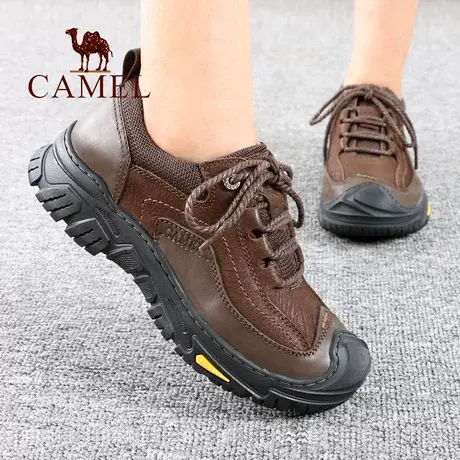 Camel/骆驼男鞋秋冬季新款真牛皮防滑舒适单户外休闲徒步旅游鞋子商品大图