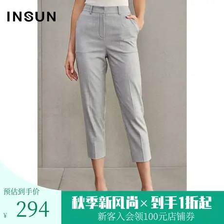 恩裳商场同款时尚修身显瘦小脚通勤职业商务气质西裤女九分裤商品大图