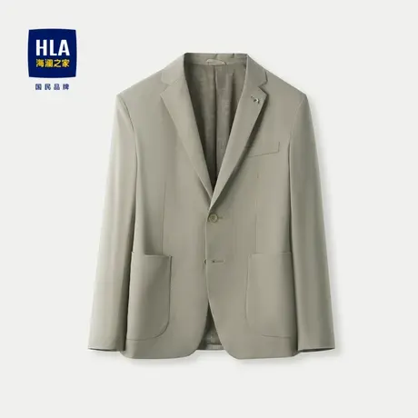 HLA/海澜之家含竹浆纤维休闲西服2024春夏新款平驳领修身外套男图片