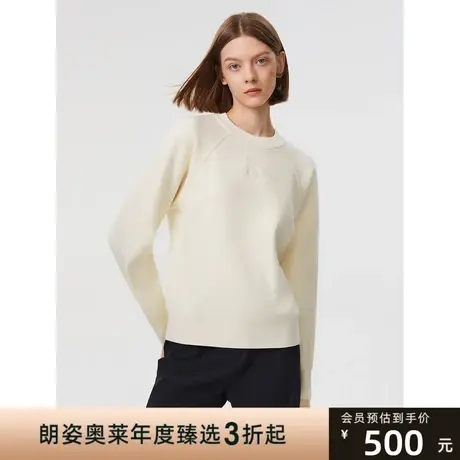 朗姿时尚洋气高级感流行气质设计感针织卫衣上衣女2023年春季新款图片