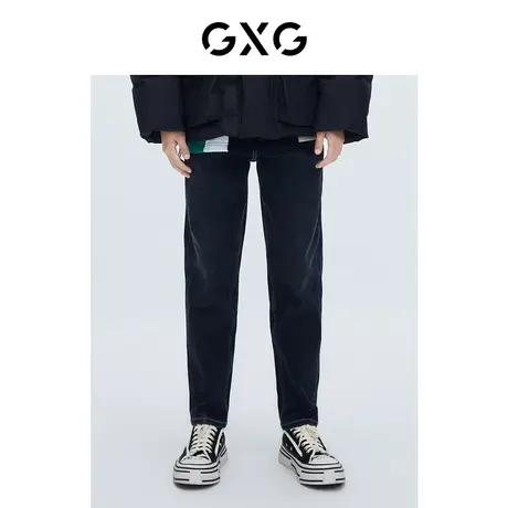 GXG男装 冬季黑色时尚潮流休闲百搭帅气经典牛仔裤GC105002K商品大图