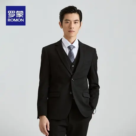 罗蒙西服套装男士修身商务正装上班西装职业伴郎服新郎结婚礼服男图片