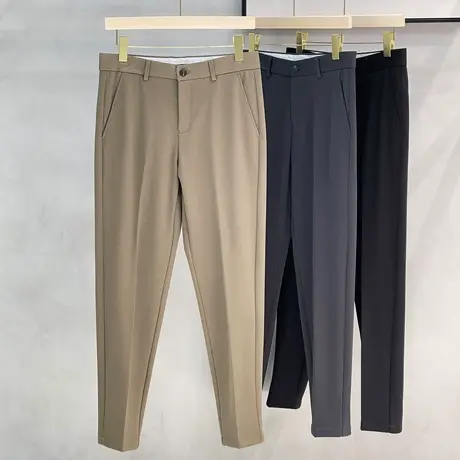 高档男装商务正装春秋款男士垂感休闲韩版九分小西装裤修身长裤子图片