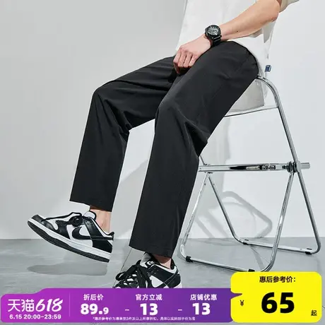 唐狮25夏季新款男休闲裤抽绳直筒裤薄款宽松潮流时尚简约西装裤pc商品大图