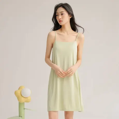 凉感带胸垫睡裙女薄款夏季宽松打底吊带背心裙防走光中长款可出门商品大图