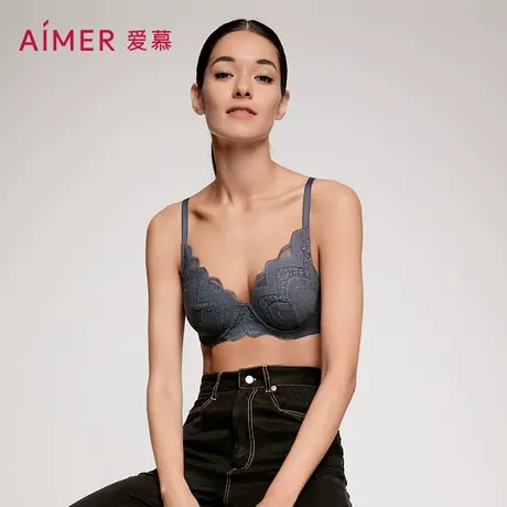 爱慕内衣女大胸显小国风薄款收副乳软钢圈洞力装透气文胸夏胸罩商品大图