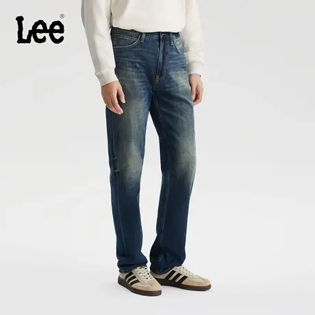 【张凌赫代言】Lee商场同款25秋冬新品753舒适直筒深蓝色男牛仔裤图片