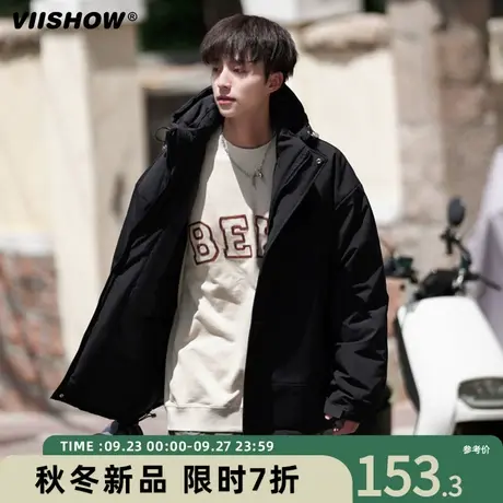 VIISHOW日系宽松户外休闲连帽保暖加厚棉服外套冬季新款男生棉袄商品大图