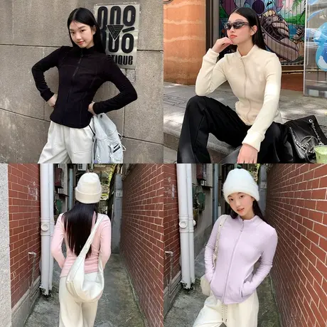 KV真维斯入秋典藏潮粉色卫衣外套时尚女新款复合休闲连帽开衫上衣商品大图