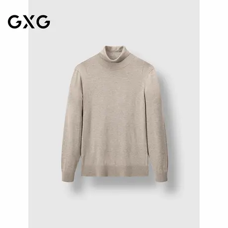 GXG男装 半高领设计打底毛衫通勤男打底衫保暖舒适 2024冬季新品商品大图