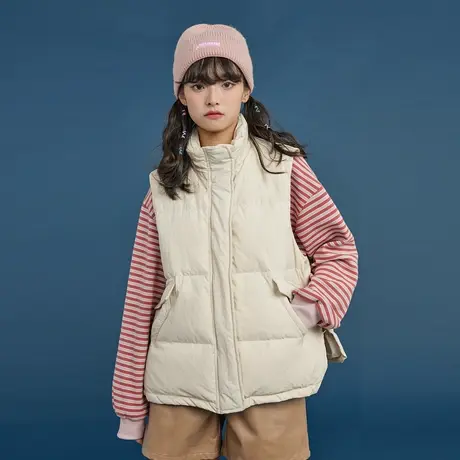尔给白鸭绒羽绒马甲女款2022年新款潮牌坎肩背心女冬外穿马夹外套图片