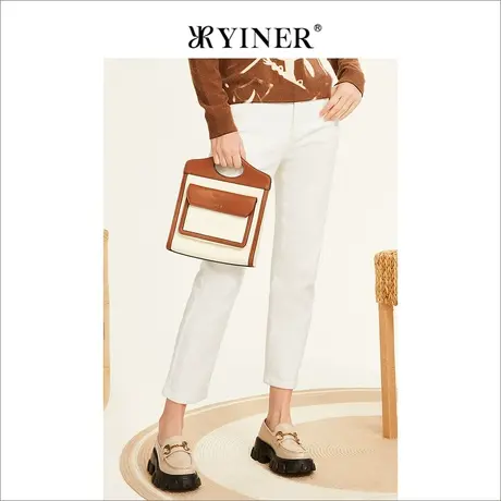 YINER音儿专柜女装2022冬季新款牛仔裤8C32520530商品大图
