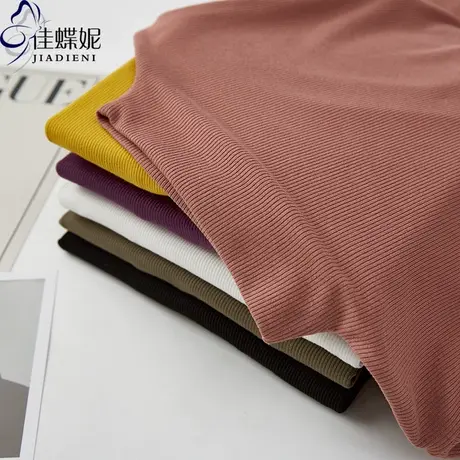 秋冬新款韩版纯白修身纯色半高领纯欲燕尾摆长袖体恤上衣女打底衫商品大图