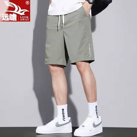 冰丝短裤男士夏季薄款中裤2023新款速干五分裤宽松休闲运动裤子男商品大图