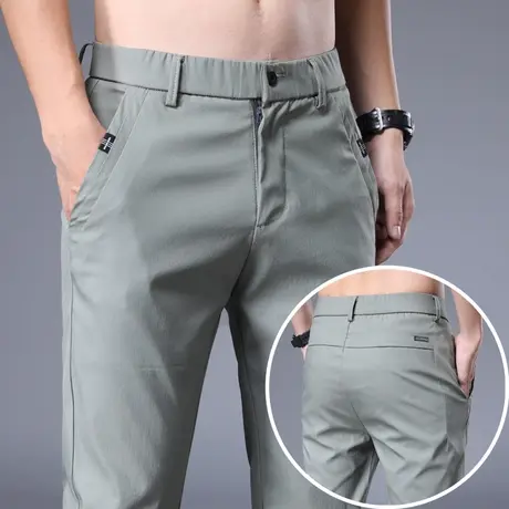 男裤春夏季超薄款商务西裤上班工作冰丝休闲长裤男士西装裤子速干商品大图