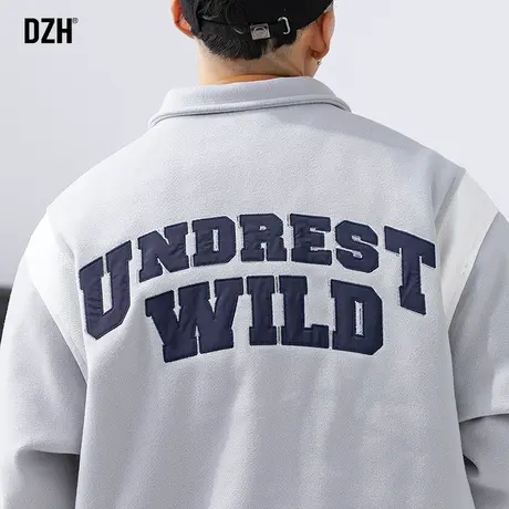 男士呢子棉服男款冬季加厚潮牌翻领棒球服棉衣外套潮2024新款棉袄商品大图