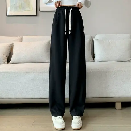 高腰香蕉裤女2023新款春季裤子宽松拖地裤休闲长裤哈伦直筒阔腿裤商品大图