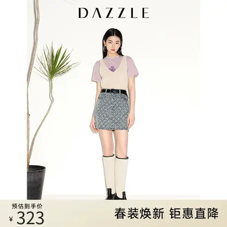 DAZZLE地素 奥莱春季针织吊带背心内搭打底衫女图片