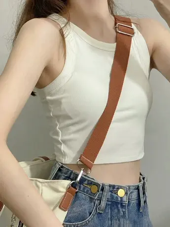 吊带运动坎肩背心内搭无袖女夏季设计感小众外穿修身短款抹胸上衣商品大图