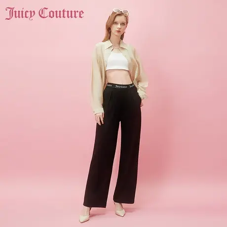 Juicy Couture橘滋2024早春日穿搭新款印花阔腿女式休闲裤子商品大图