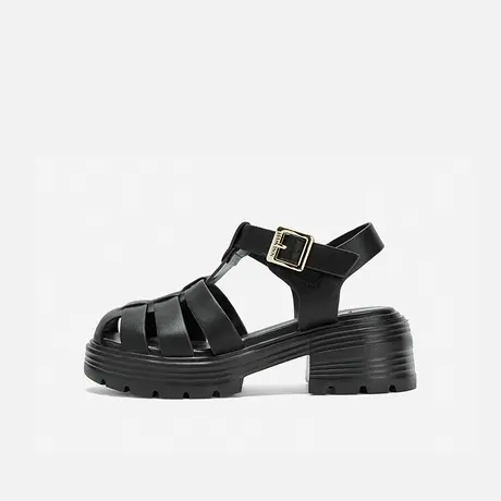 Nine West/玖熙罗马凉鞋猪笼鞋2025夏季新款厚底包头女鞋时尚外穿图片