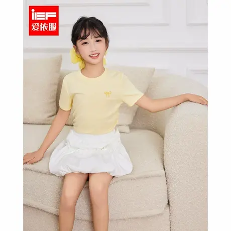 MINIIEF【爱依服童装】T恤2025夏季新款时尚简约百搭女童短袖上衣商品大图