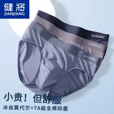 健将男士莫代尔三角内裤男生抑菌透气新款冰丝大码宽松男款短裤衩商品大图