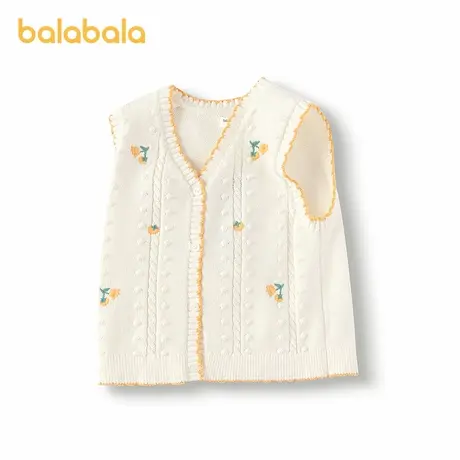 【商场同款】巴拉巴拉宝宝针织马甲女童开衫V领2025秋季新款毛衣图片