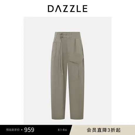 DAZZLE 地素奥莱休闲裤夏季绿色长裤图片