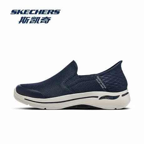 Skechers/斯凯奇男鞋2025夏一脚蹬闪穿健步鞋厚底耐磨休闲运动鞋商品大图