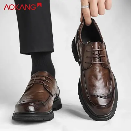 奥康男鞋2025新款秋季增高软底上班通勤男士舒适正装商务休闲皮鞋图片