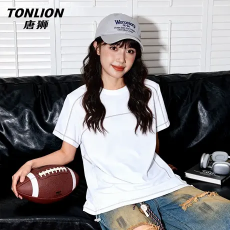 唐狮官方凉感短袖t恤女2026新款春夏户外运动防晒抗菌半袖上衣VC图片