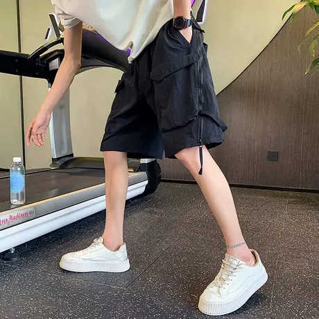 夏季时尚潮牌休闲痞帅工装裤子2023新款时尚潮男高级感运动裤短裤商品大图