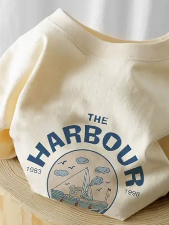 美式复古仿棉短袖t恤女夏季宽松大码女装设计感小众潮牌体恤上衣商品大图