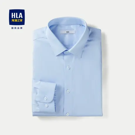 HLA/海澜之家条纹长袖正装衬衫2024春夏新款尖领免烫舒微弹衬衣男图片