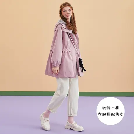 a02春秋款2024宽松休闲收腰设计感日常百搭女式风衣商品大图