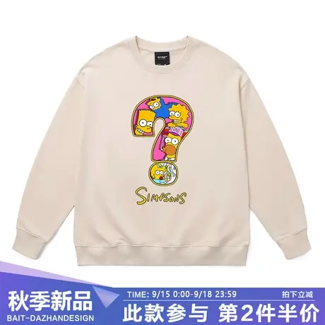 辛普森一家无帽卫衣男秋季宽松潮牌美式重磅长袖学生情侣圆领衣服商品大图