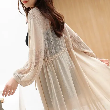 很仙的长款冰丝针织衫开衫女薄款外套夏季2023新款防晒衣披肩外搭图片