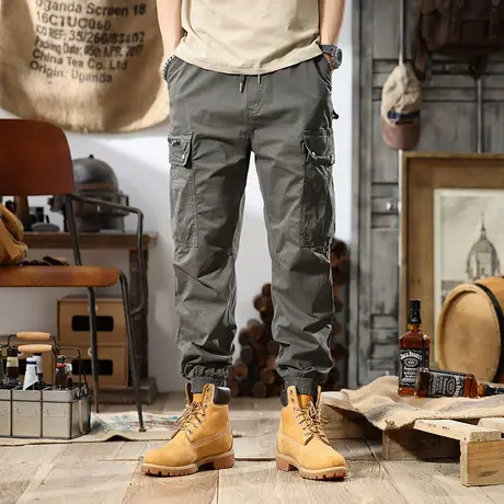 Modi Nick/摩帝尼克夏季工装裤男生潮牌宽松束脚休闲男士裤子男款商品大图