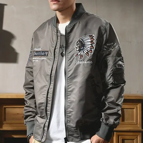 外套男士2022冬季新款潮牌拼接工装夹克宽松大码休闲夹克衣服男装图片