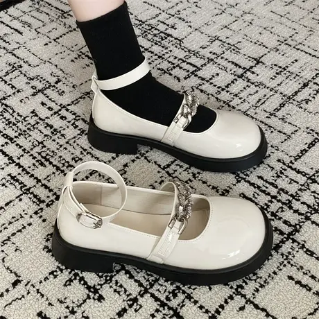 永希玛丽珍鞋女夏季2023新款防滑气质小皮鞋法式学院风配裙子单鞋商品大图