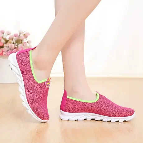 雅森春夏女单鞋平跟软底运动休闲鞋韩版潮懒人套学生鞋舒适孕妇鞋图片