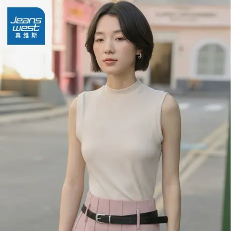XB真维斯女装 2025夏季新款 无袖背心休闲时尚百搭简约修身显瘦潮图片