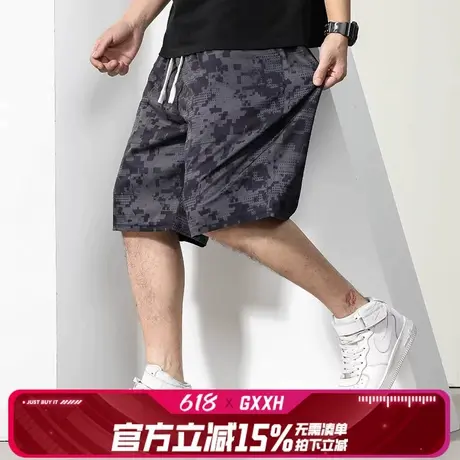GxxH大码男装短裤男士夏季薄款运动外穿迷彩五分裤休闲百搭中裤商品大图