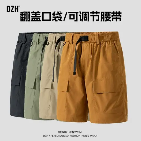 男士休闲工装短裤男夏季薄款2025新款美式裤子男款宽松五分裤中裤商品大图